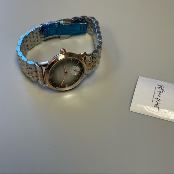 Emporio Armani AR2116 Rose Gold Ladies’ Stainless Steel 31mm Dress Watch - Picture 3 of 13